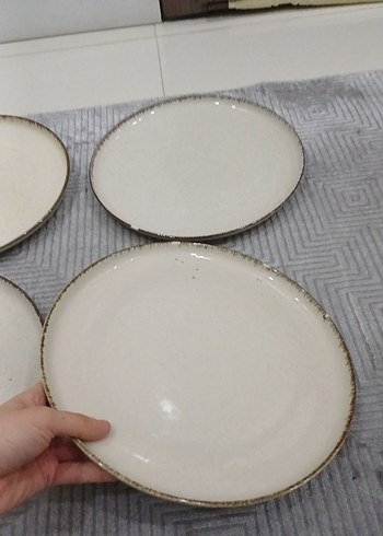 Beyaz Düz 6'lı Tabak Seti TAKIM Mado servis tabağı - Görsel 6