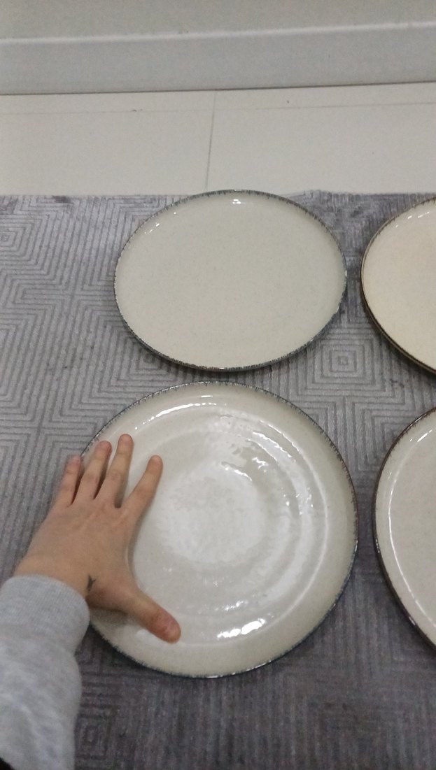 Beyaz Düz 6'lı Tabak Seti TAKIM Mado servis tabağı - Görsel 2