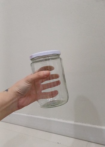 Beyaz Kapaklı Cam Kavanoz - Görsel 2