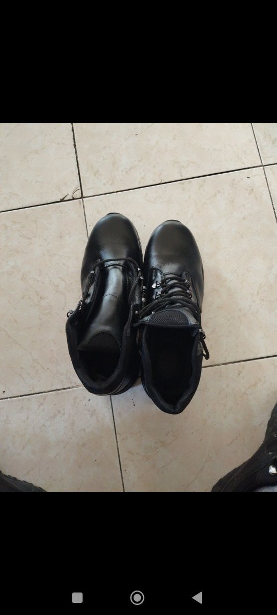 Siyah Bağcıklı Erkek deri  Bot - Görsel 3