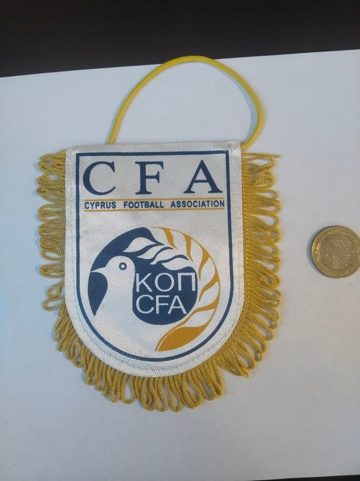 Renkli Kıbrıs Futbol Federasyonu küçük flama - Görsel 2