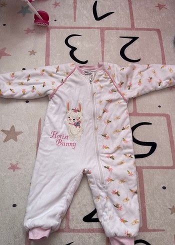 Beyaz Örgü Bebek Tulumu Yüksek Yaka - Görsel 6