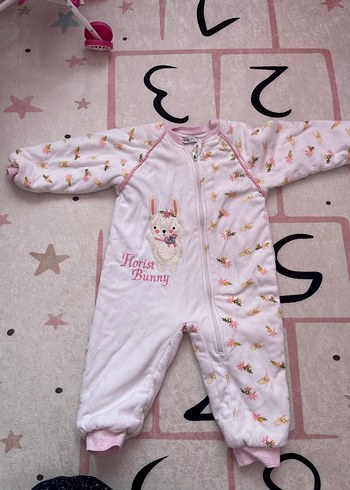 Beyaz Örgü Bebek Tulumu Yüksek Yaka - Görsel 5