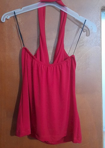 Degaje Yaka Askılı Bluz - Görsel 2