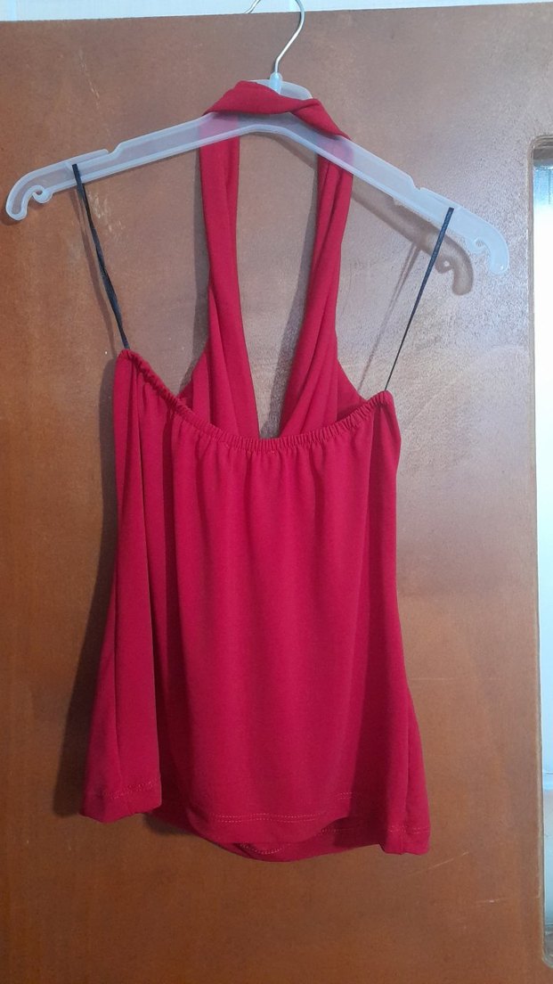 Degaje Yaka Askılı Bluz - Görsel 2