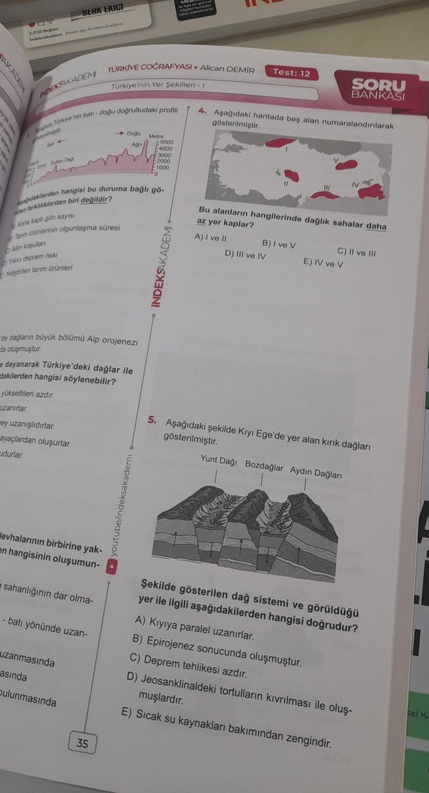 MEB-AGS 2025 Türkiye Coğrafyası Soru Bankası - Görsel 3