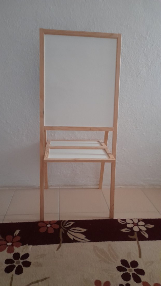 Ahşap Ayaklı Çift Taraflı Yazı Tahtası (Kara + Beyaz Tahta) - Görsel 3