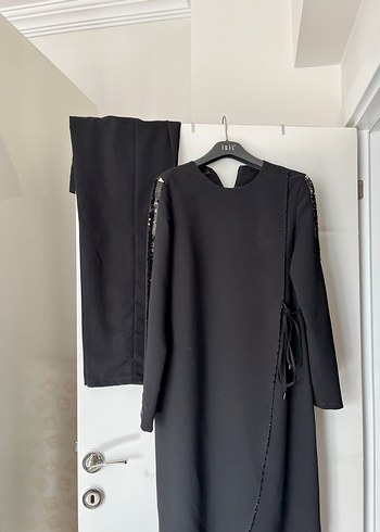 Kadın siyah Uzun Kollu Payetli Ofis Takımı - Görsel 2