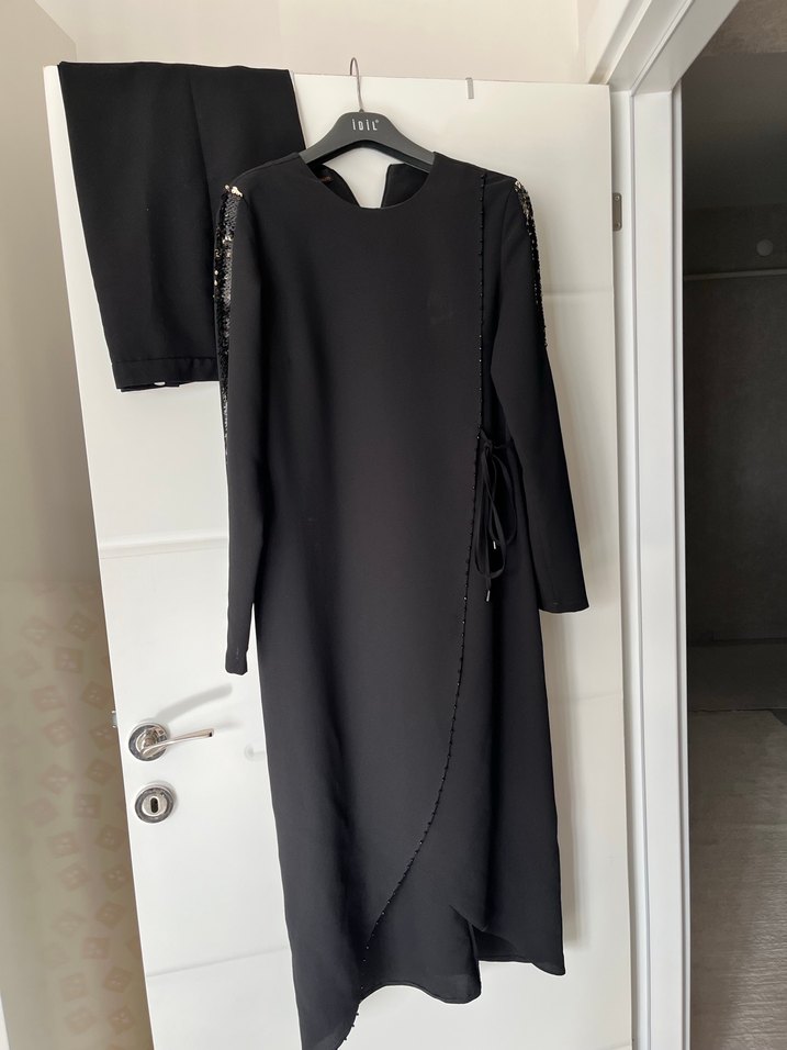 Kadın siyah Uzun Kollu Payetli Ofis Takımı - Görsel 3