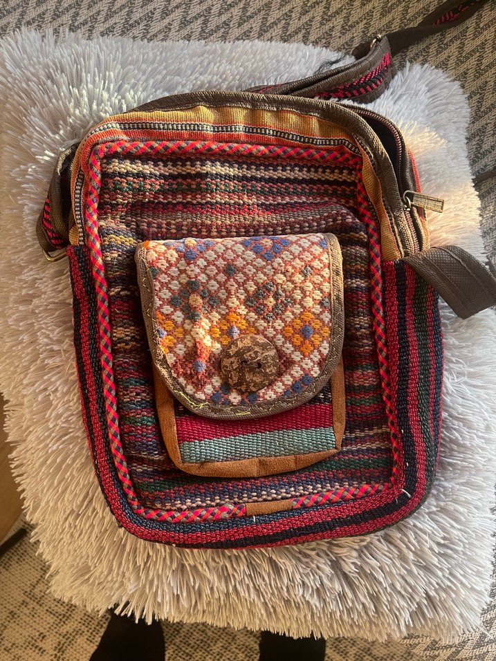 Bohem Çok Renkli Kadın Çapraz Çanta - Görsel 2
