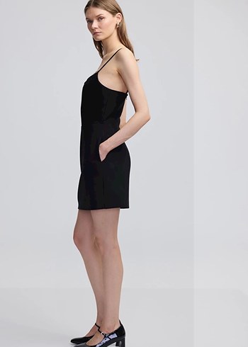 İpekyol Siyah Midi Straplez Mini Elbise - Görsel 3