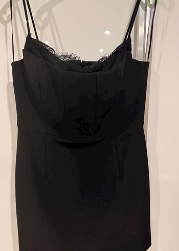 İpekyol Siyah Midi Straplez Mini Elbise - Görsel 5