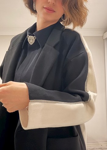 Luxury Kaşe Kaban düz kapama - Görsel 6