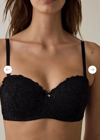 PENTİ 75C Kalıp Siyah Lotus Lace Sütyen - Görsel 2