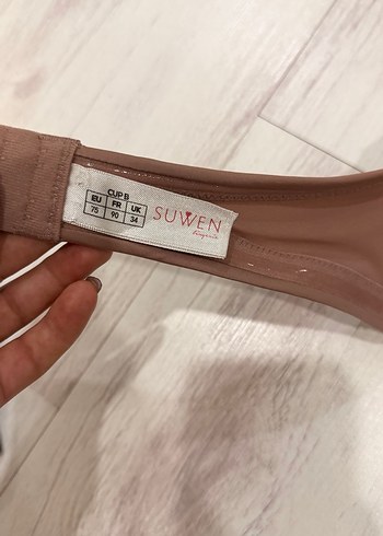 SUWEN 75B Kalıp Vizon Destekli Askısız Straplez Sütyen - Görsel 10
