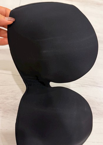 SUWEN 80C Kalıp Siyah Destekli Askısız Straplez Sütyen - Görsel 8