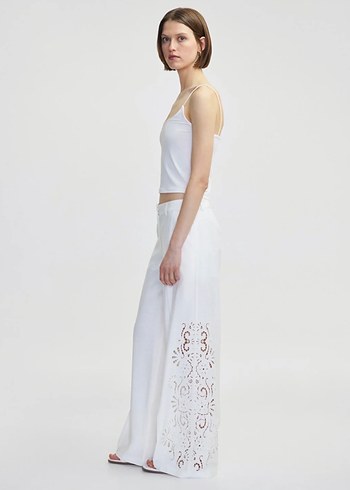 İPEKYOL Nakışlı Wide Leg Pantolon 38 Beden - Görsel 2