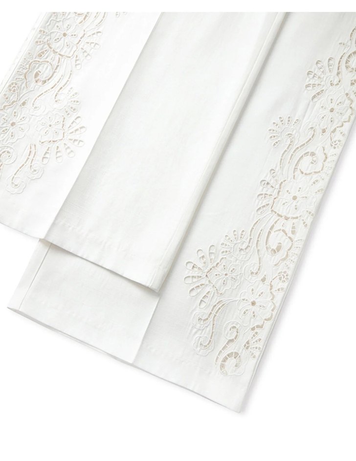 İPEKYOL Nakışlı Wide Leg Pantolon 38 Beden - Görsel 5