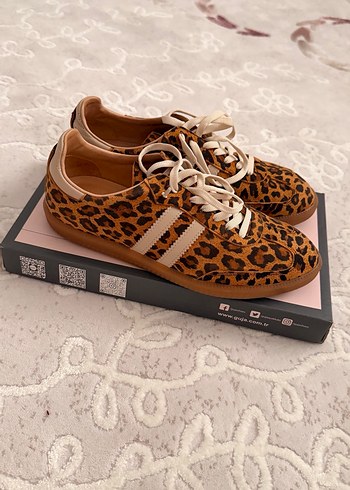 MARİNE Leopar Desenli Gerçek Deri Kadın Spor Ayakkabı - Görsel 4