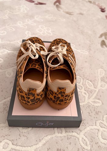 MARİNE Leopar Desenli Gerçek Deri Kadın Spor Ayakkabı - Görsel 5