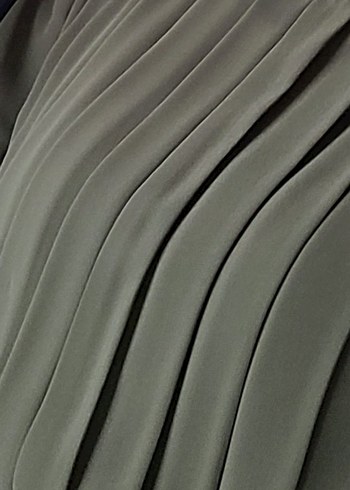 Haki Piliseli Elbise - Görsel 4