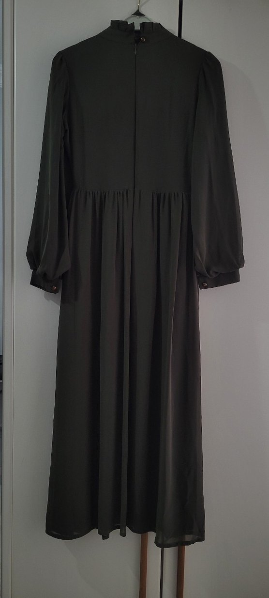 Haki Piliseli Elbise - Görsel 2