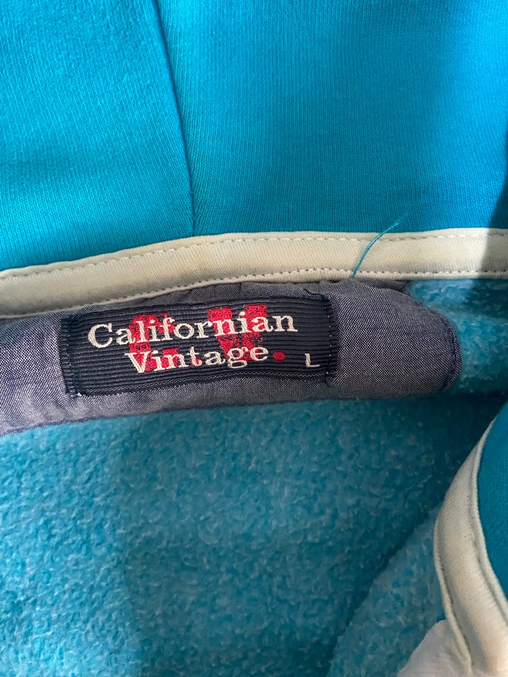 Erkek Kadın Mavi Kapüşonlu Fermuarlı Ceket - Görsel 3