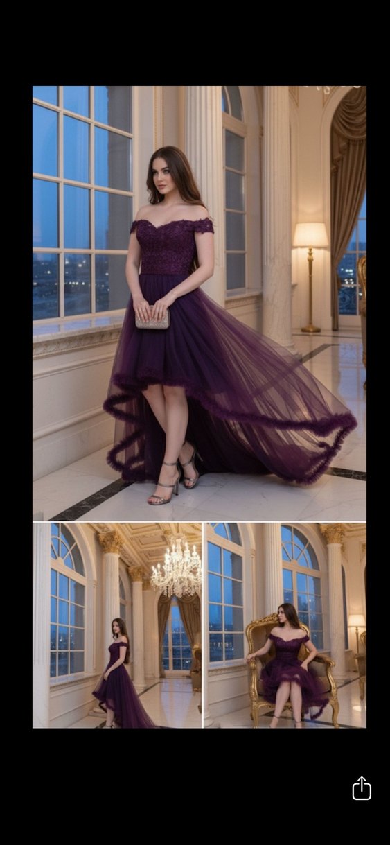 Kadın Mor Straplez Uzun Abiye Elbise - Görsel 3