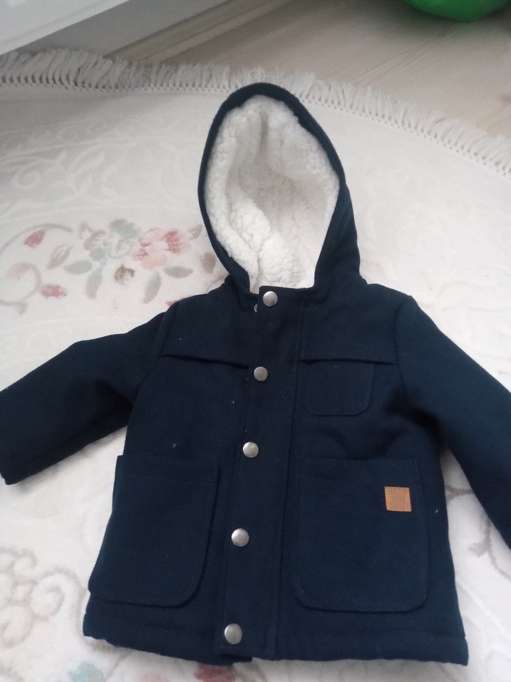 Erkek Çocuk Lacivert Düğmeli Mont - Görsel 3