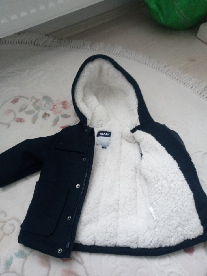 Erkek Çocuk Lacivert Düğmeli Mont - Görsel 2