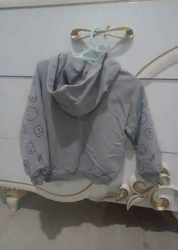 Gri Baskılı  Sweatshirt - Görsel 2