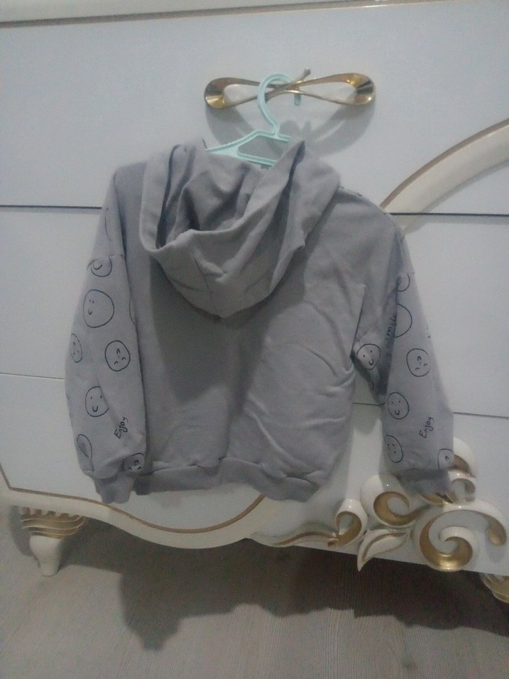 Gri Baskılı  Sweatshirt - Görsel 2