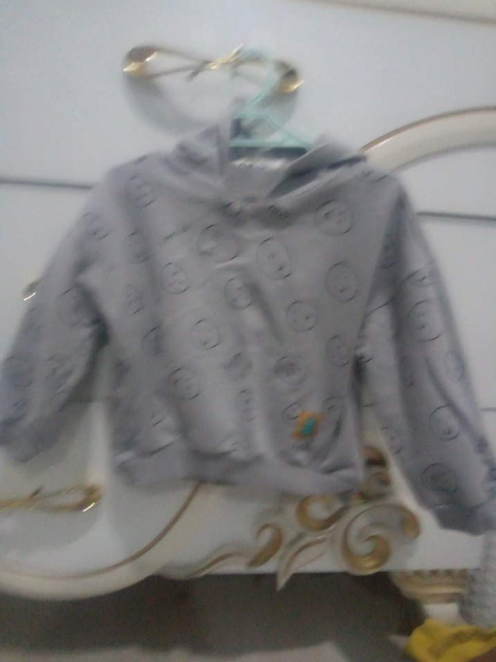 Gri Baskılı  Sweatshirt - Görsel 3