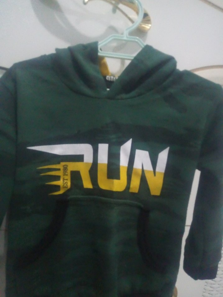 Erkek Çocuk Kapüşonlu Yeşil Sweatshirt - Görsel 3