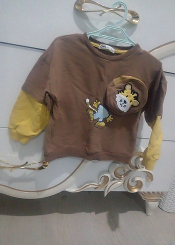 Erkek Çocuk Kahverengi Baskılı Sweatshirt - Görsel 3