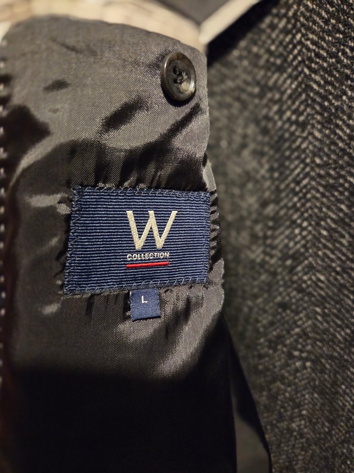 w.collection Düğmeli Gri Yün Erkek Midi Kaban - Görsel 3