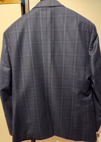 Lacivert Erkek  Ekoseli Ceket Normal Kesim - Görsel 2