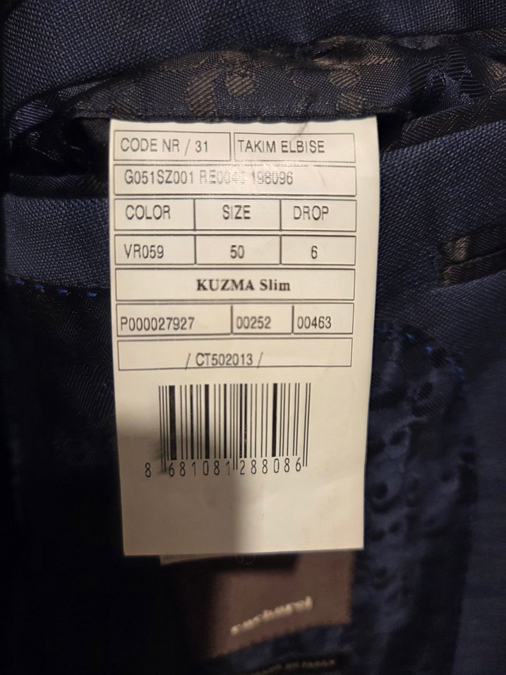 Erkek Koyu mavi Ekoseli takım elbise - Görsel 3