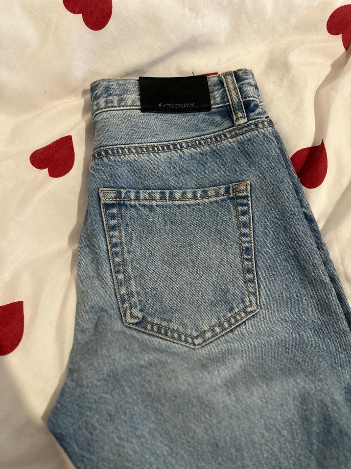 Stradivarius D96 Denim Kadın Pantolon - Görsel 4