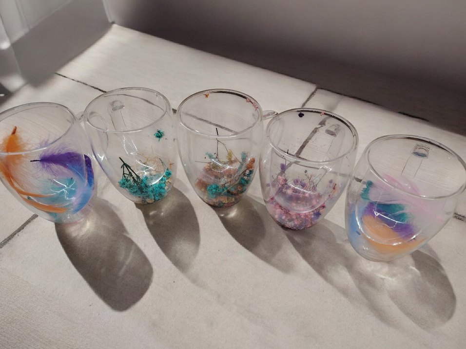 Renkli Desenli Seramik Kupa - Görsel 2