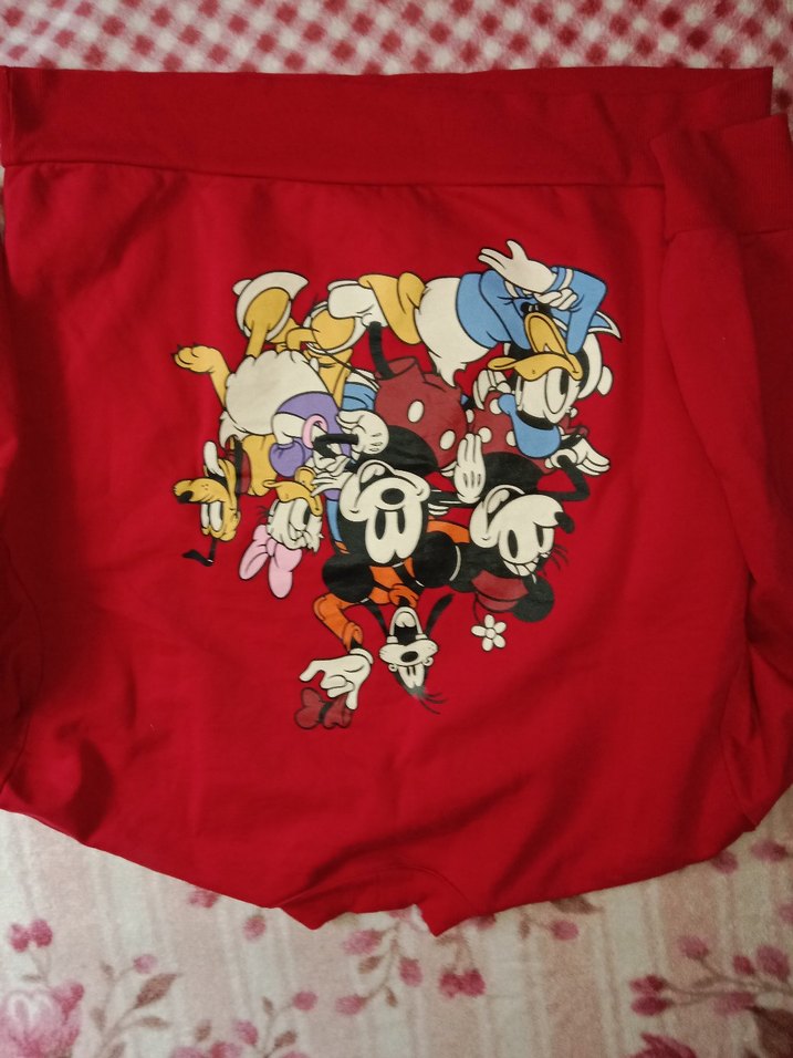 Kırmızı Mickey Baskılı Kadın Sweatshirt — görsel 2/3