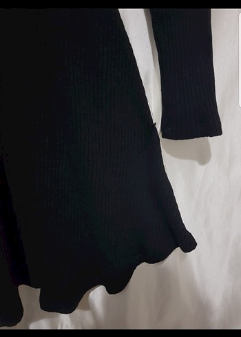 Uzun Kollu Triko Elbise - Görsel 3