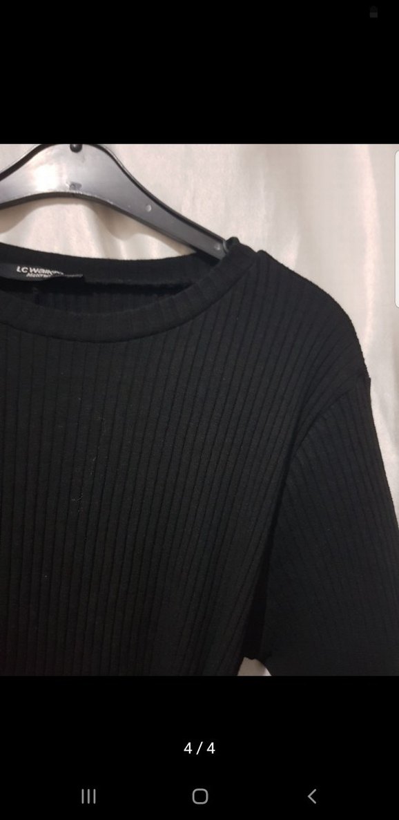 Uzun Kollu Triko Elbise - Görsel 4