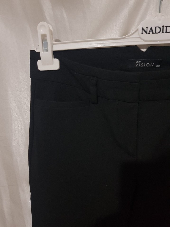 Siyah Kadın Kumaş Pantolon - Görsel 2