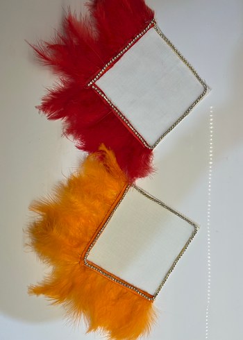 Turuncu Tüylü Sunum Peçetesi - Görsel 2