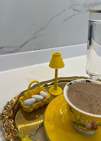 Sarı Minyatür Lambader ve Lokumluk - Görsel 3
