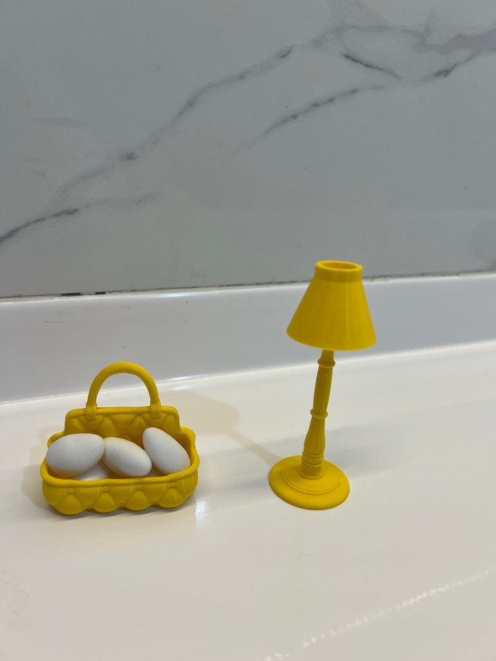 Sarı Minyatür Lambader ve Lokumluk - Görsel 2