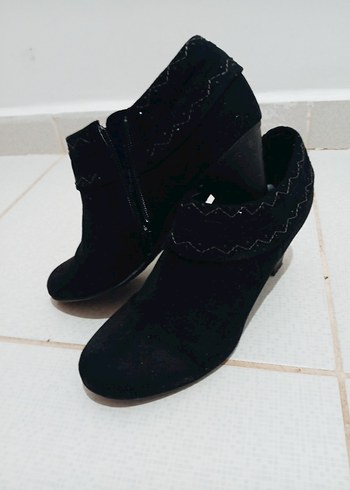 deichmann Siyah Süet Topuklu Kadın ayakkabı - Görsel 2