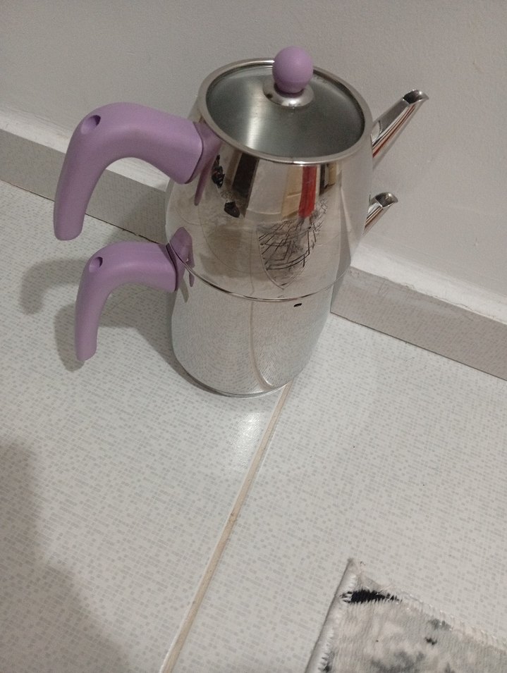 Karaca Pastel Mor Saplı  Çelik Çaydanlık - Görsel 2