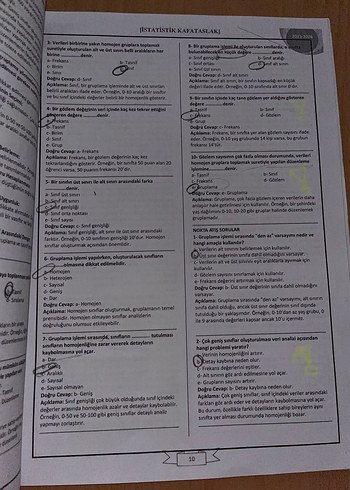 AUZEF İstatistik Vize ve Final Bütünleme Soru Bankası - Görsel 4